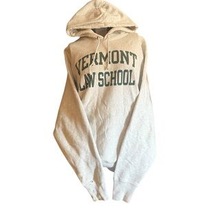Vintage CHAMPION REVERSE WEAVE Vermont Law School Hoodie Size L
